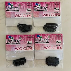 Small Black Wig Clip 4 Pack (8 Pieces)